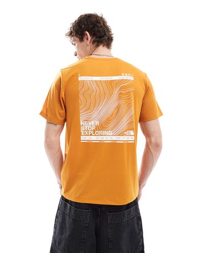 Topographic Foundation - T-shirt avec logo imprimé au dos - Cuivre - The North Face - Modalova