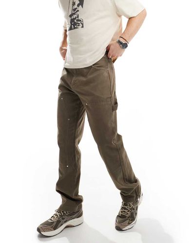 Pantalon cargo style charpentier en sergé - The Couture Club - Modalova