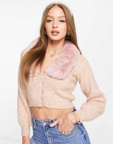 Gilet bordé de fausse fourrure - chiné - The Frolic - Modalova