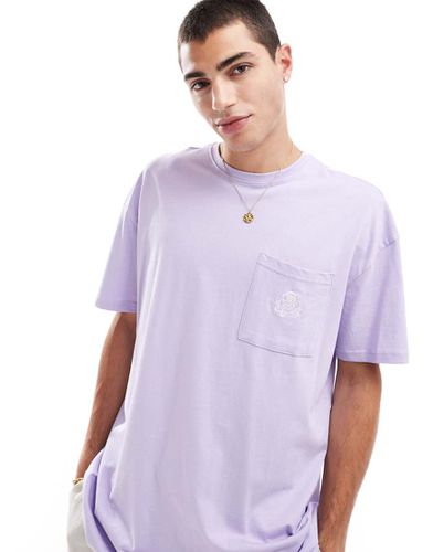 T-shirt oversize avec poche - Lilas - Threadbare - Modalova