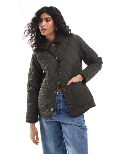 Veste matelasse  col contrastant - Kaki - Threadbare - Modalova