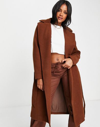 Chai - Manteau habillé avec ceinture - chocolat - Threadbare - Modalova