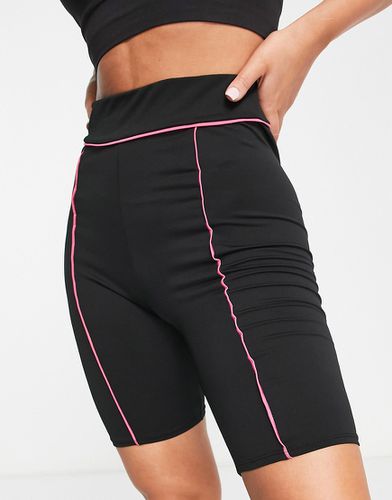 Threadbare - Fitness - Short legging de sport avec passepoils contrastants - Threadbare Fitness - Modalova