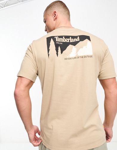 T-shirt à imprimé montagne au dos - Beige - Timberland - Modalova