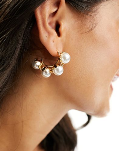 Boucles d'oreilles avec perles nacrées effet dégradé - True Decadence - Modalova