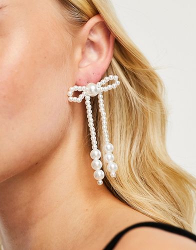 Boucles d'oreilles nauds à perles fantaisie - True Decadence - Modalova