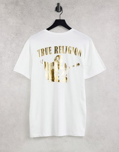 T-shirt à motif bouddha et logo - Doré - True Religion - Modalova