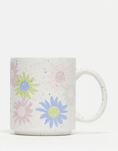 Mug fleuri - Pastel tacheté - Typo - Modalova