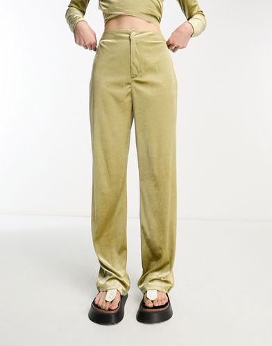 Pantalon d'ensemble large en velours - Chartreuse - Urban Threads - Modalova