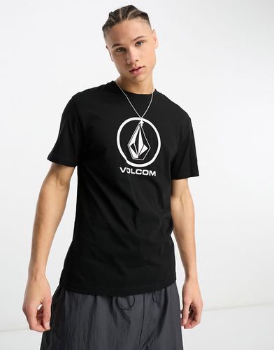 Crisp Stone - T-shirt avec logo sur la poitrine - Noir - Volcom - Modalova