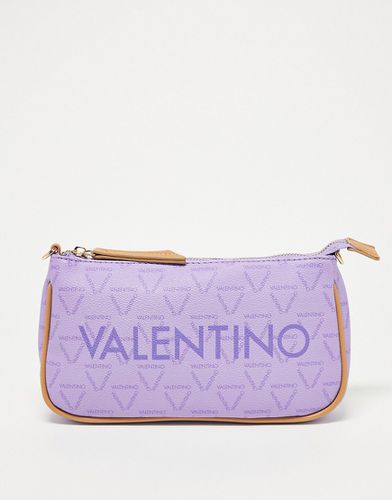 Valentino - Liuto - Sac porté épaule à imprimé monogramme - Lilas - Valentino Bags - Modalova