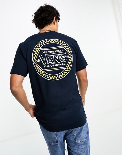 T-shirt à logo rond à damier imprimé au dos et à col V - Vans - Modalova