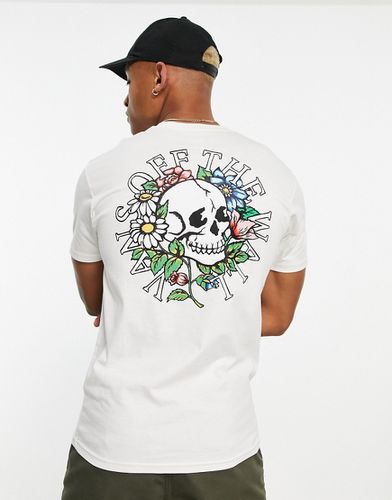T-shirt avec imprimé tête de mort et fleurs au dos - cassé - Vans - Modalova