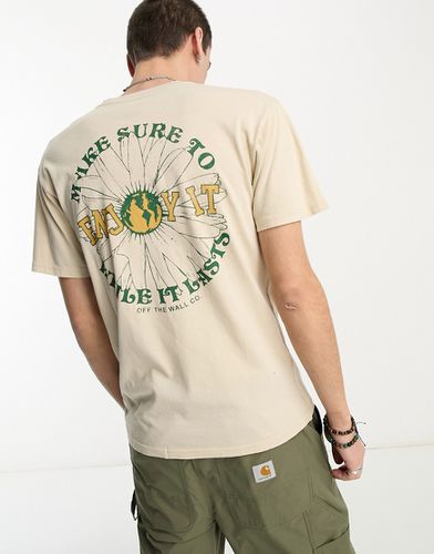 Enjoy It - T-shirt avec imprimé vintage au dos - Beige - Vans - Modalova