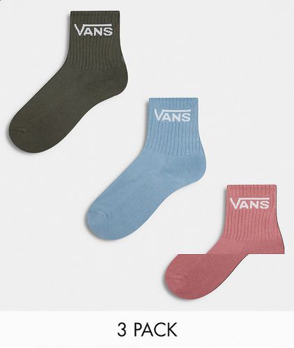 Lot de 3 paires de chaussettes - Vert, rose et bleu - Vans - Modalova