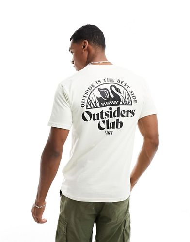 Outsiders Club - T-shirt imprimé au dos avec poche - cassé - Vans - Modalova