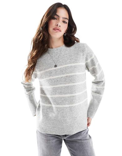 Pull rayé à col rond - Gris - Vero Moda - Modalova