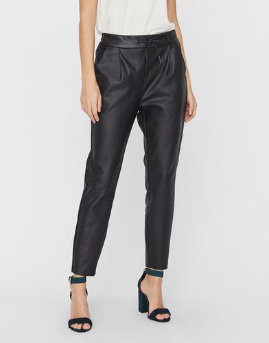 Pantalon de jogging noué à la taille en similicuir - Vero Moda - Modalova