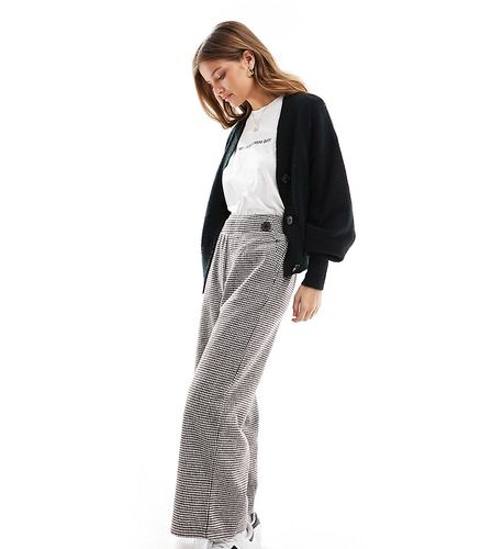 Pantalon brossé à carreaux coupe ample élégante - Vero Moda Petite - Modalova