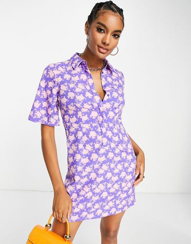 Robe chemise courte à imprimé fleuri - Vero Moda - Modalova