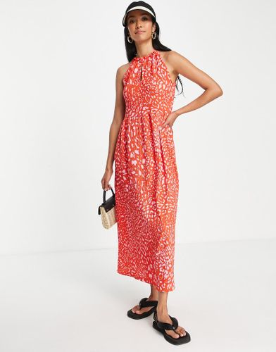 Robe longue avec dos nu - imprimé - Vero Moda - Modalova
