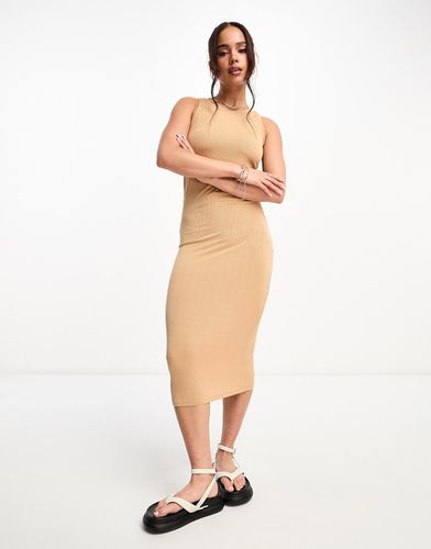 Robe mi-longue en jersey - Taupe - Vero Moda - Modalova