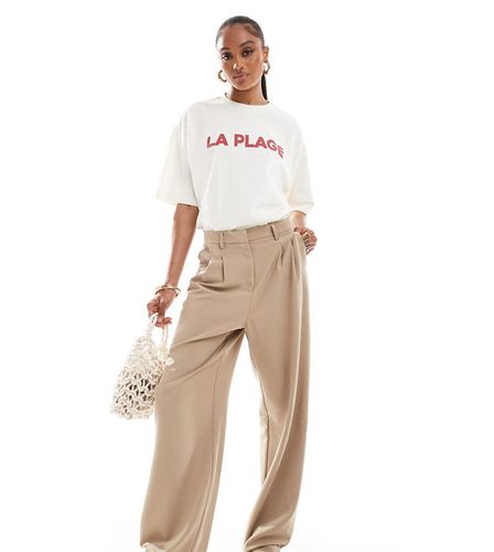 Pantalon dad large - Taupe - Vero Moda Tall - Modalova