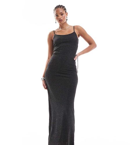 Robe longue à paillettes et bretelles fines - Vero Moda Tall - Modalova