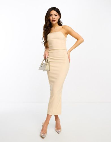 Robe bandeau mi-longue - Crème - Vesper - Modalova