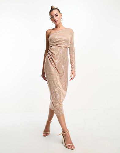 Robe mi-longue asymétrique scintillante - Vesper - Modalova