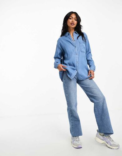 Chemise oversize en jean - moyen - Vila - Modalova