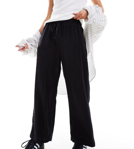 Pantalon large aspect lin avec lien noué à la taille - Vila Petite - Modalova