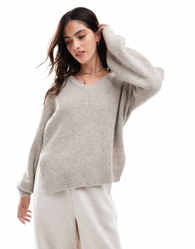 Pull  col v - Naturel chin - Vila - Modalova