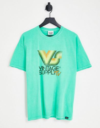 T-shirt imprimé TV et safari au dos - Vintage Supply - Modalova