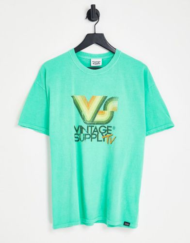 T-shirt imprimé TV et safari au dos - Vintage Supply - Modalova