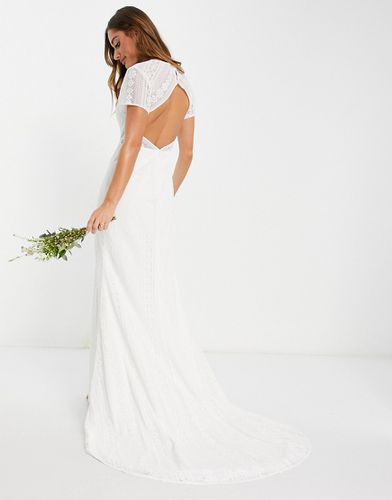 Robe de mariée à découpes avec corsage complet et traîne - Y.a.s - Modalova