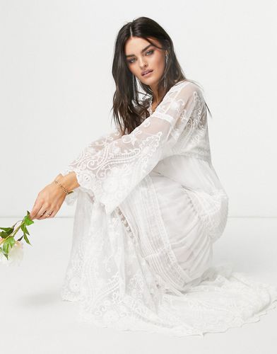 Robe longue de mariée en dentelle style bohème - Y.A.S - Modalova