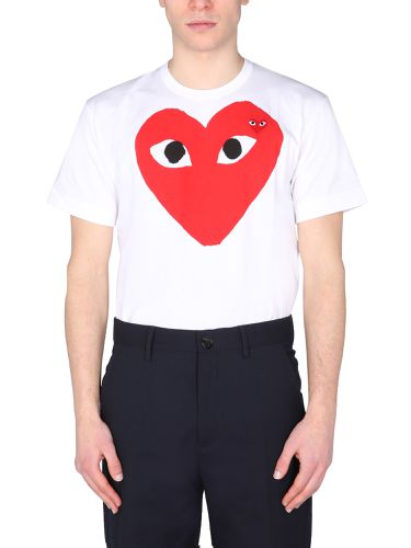 T-shirt with logo patch - comme des garcons play - Modalova