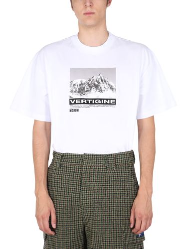 Msgm t-shirt with vertigo print - msgm - Modalova