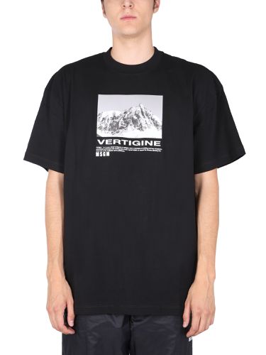 Msgm t-shirt with vertigo print - msgm - Modalova