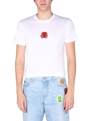 T-shirt con patch logo - dolce & gabbana - Modalova