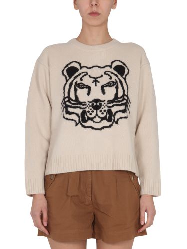 Kenzo k-tiger embroidered sweater - kenzo - Modalova