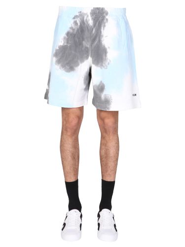 Msgm tie dye pattern bermuda - msgm - Modalova