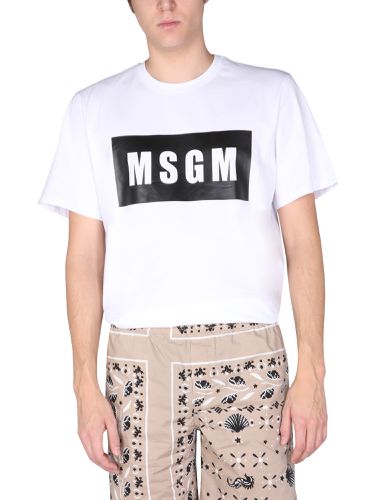 Msgm logo box t-shirt - msgm - Modalova