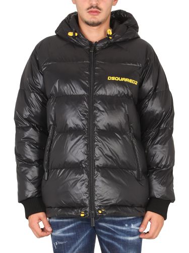 Down jacket with logo print - dsquared - Modalova