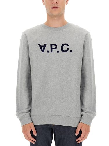 A.p.c. flocked logo sweatshirt - a.p.c. - Modalova