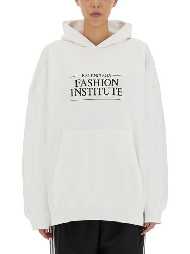 Fashion institute large fit sweatshirt - balenciaga - Modalova