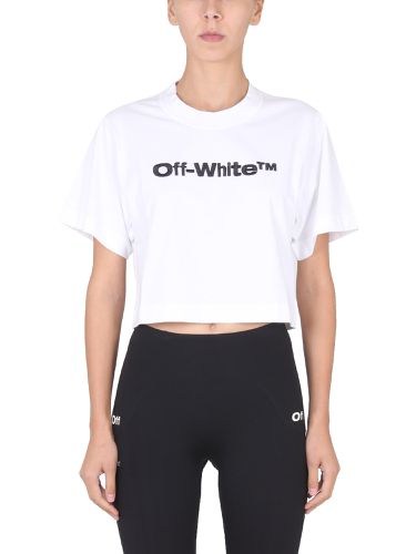 Off-white cropped fit t-shirt - off-white - Modalova