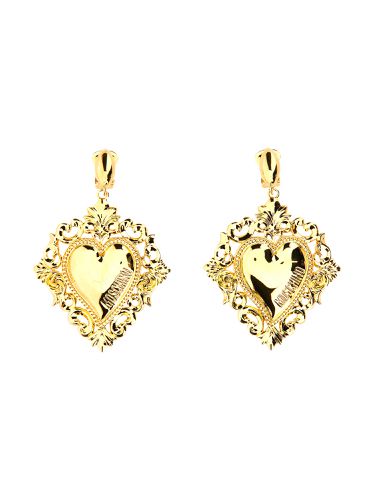 Moschino "gold heart" earrings - moschino - Modalova