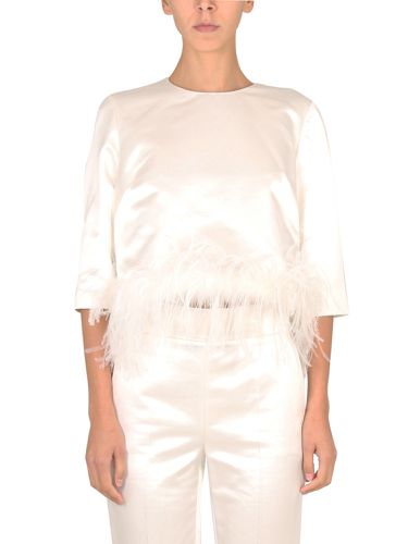 Max mara blouse with feathers - max mara - Modalova